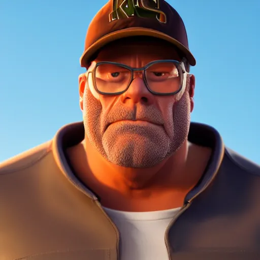 Image similar to realistic hank from king of the hill, octane render, trending on artstation, 4 k uhd, ultra detailed, photorealism