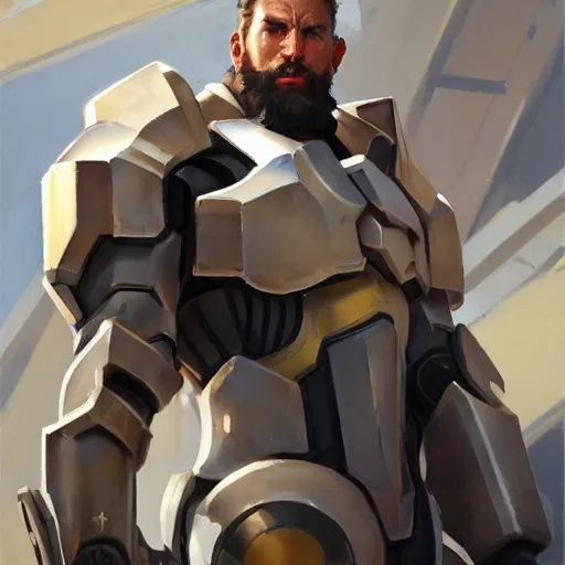 Image similar to greg manchess portrait painting of light armored punisher as overwatch character, medium shot, asymmetrical, profile picture, organic painting, sunny day, matte painting, bold shapes, hard edges, street art, trending on artstation, by huang guangjian and gil elvgren and sachin teng
