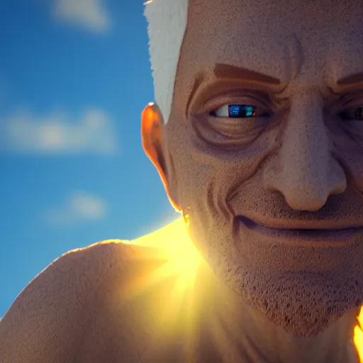 Prompt: sun man!!, detailed, 8 k, hd, sharp focus, octane render, volumetric light