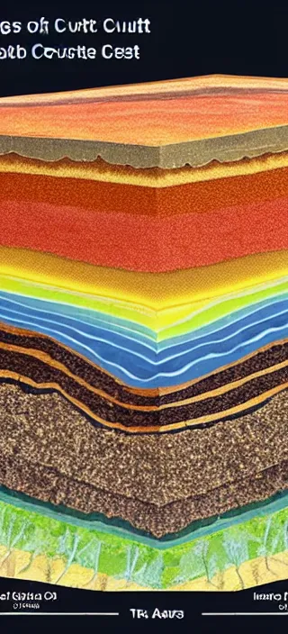 Image similar to layers of the earth's crust, cut - away view