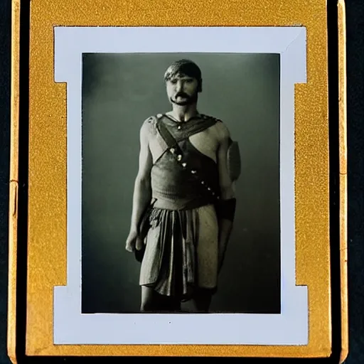 Image similar to polaroid of ancient roman soliders by Tarkovsky