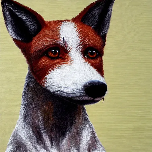 Prompt: ultra detailed painting of a short haired fox terrier with dark brown fur