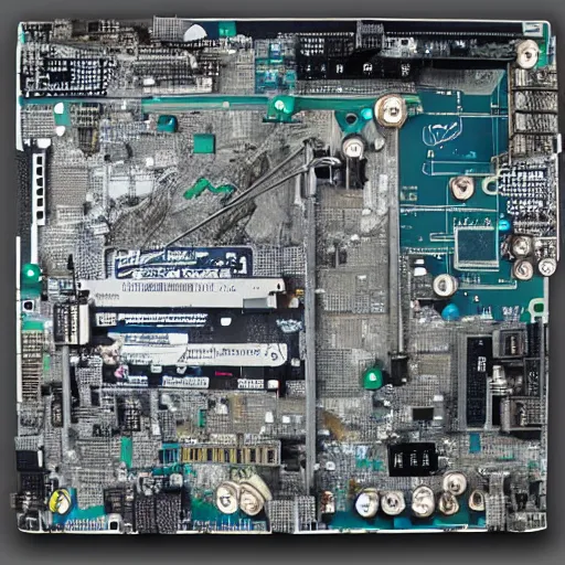 Prompt: motherboard shape like a istanbul city, realistic,