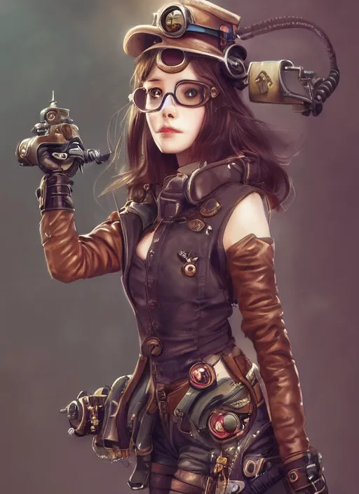 Image similar to girl, steampunk, goggles, pilot, portait, made by stanley artgerm lau, wlop, rossdraws, james jean, andrei riabovitchev, marc simonetti, yoshitaka amano, artstation