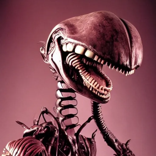 Prompt: xenomorph designed by jim henson.