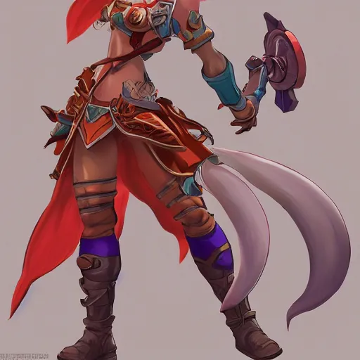 Prompt: character of Breath of fire 4 by the artist Max Berthelot. Rendering the full body character . Sharp focus, full of details, by jenny harder and Jason Nguyen , art book, trending on artstation and cell shading