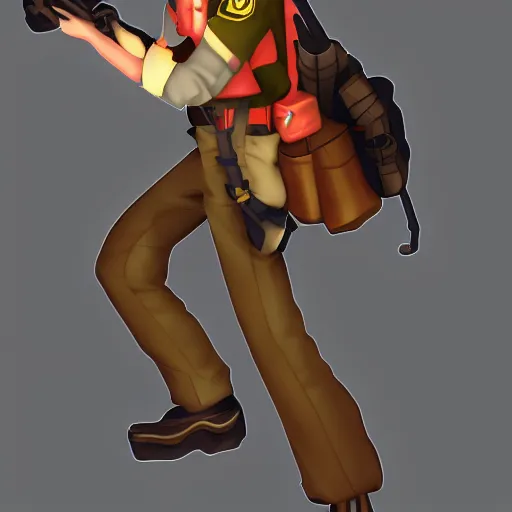 Prompt: scout from team fortress 2 in the style of kazuma kaneko