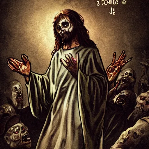 Image similar to zombie jesus,