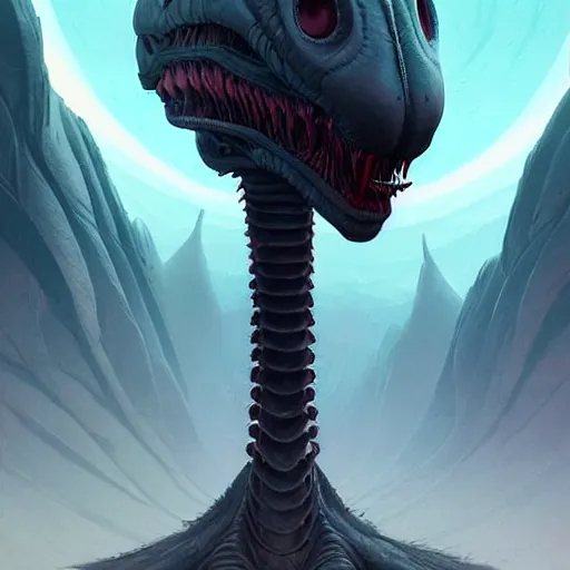 Prompt: professional ominous concept art of a predatory alien by artgerm and greg rutkowski ( thin white border ). an intricate, elegant, highly detailed digital painting, concept art, smooth, sharp focus, illustration, in the style of simon stalenhag wayne barlowe, igor kieryluk.