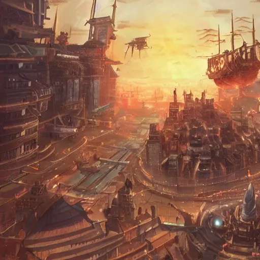 Image similar to a giant steampunk justin sun attacking a city, defense cannons can be seen trying to shoot it down, studio ghibli, anime, extremely detailed, intense, cinematic drone shot, cinematic lighting,