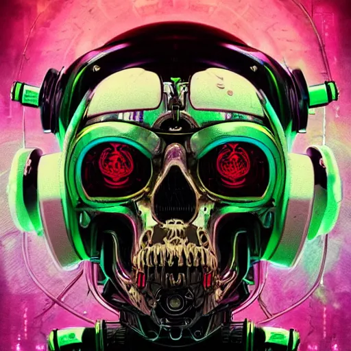 Prompt: portrait of a space pirate skull. intricate abstract. cyberpunk, vhs glitch. full face broken helmet. intricate artwork. nightmare fuel. terrifying ghost in the shell. empty oxygen tank. warhammer 40k crimes against humanity. neon flashes. by Tooth Wu, wlop, beeple, dan mumford. octane render, trending on artstation, greg rutkowski very coherent symmetrical artwork. cinematic, hyper realism, high detail, octane render, 8k, iridescent accents, black and white