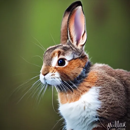 Prompt: bunny - cat, nature photography