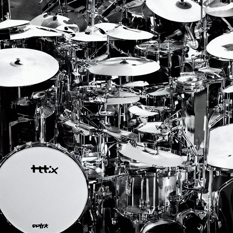 Image similar to music optix drums album cover, no text, no album, film, sharp