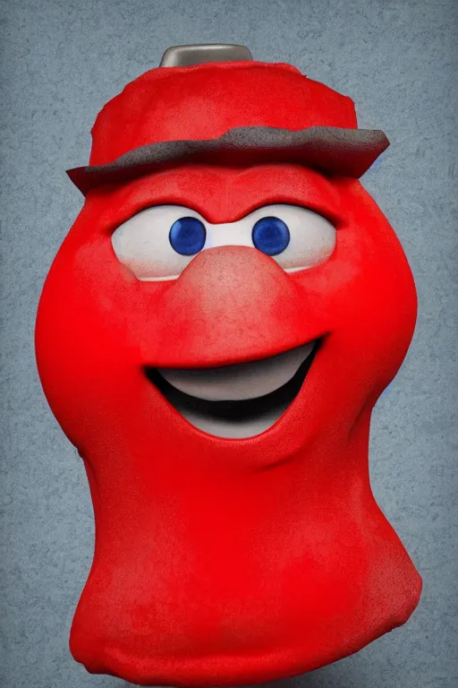 Image similar to a mugshot photograph of the kool - aid man. uhd hyperrealistic photorealisitc hyperdetailed detailed