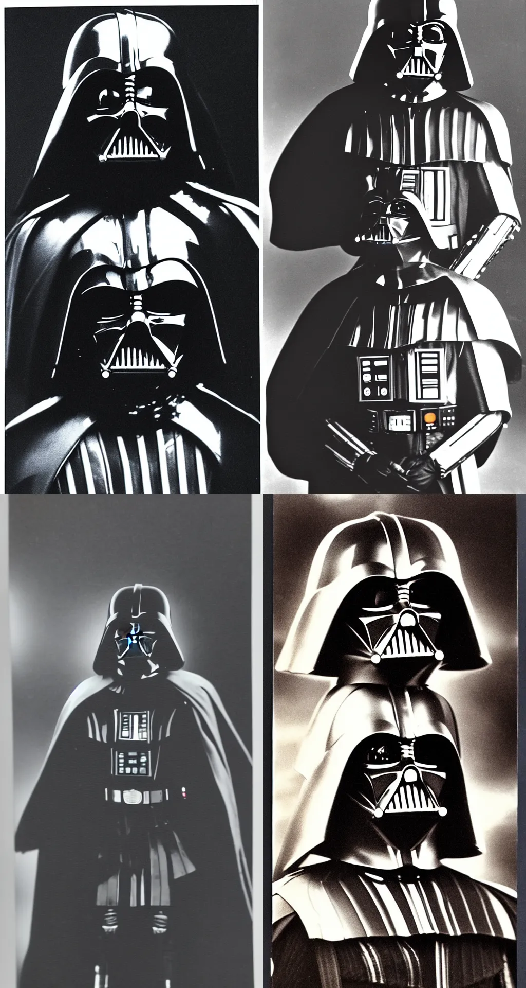 Image similar to highschool yearbook photo of Darth Vader