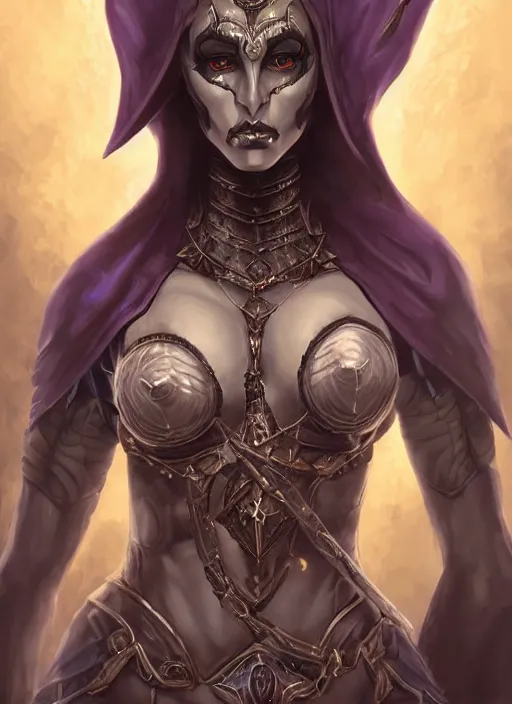 Prompt: digital _ painting _ of _ a female dark elf lich _ by _ filipe _ pagliuso _ and _ justin _ gerard _ symmetric _ fantasy _ highly _ detailed _ realistic _ intricate _ port