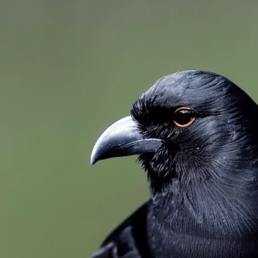 Prompt: closeup of a crow