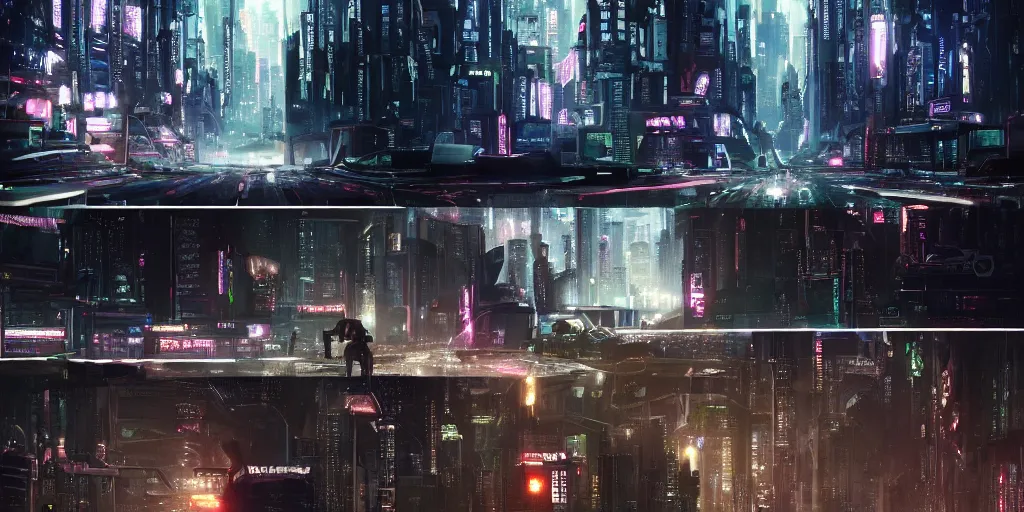Image similar to cyberpunk city, cyberpunk car lamborgini counatch, blade runner style, visual byoperator roger deakins, by neill blomkamp, elysium and altered carbon style, extreamly detailed, by ghost in the shell, by mamoru oshii