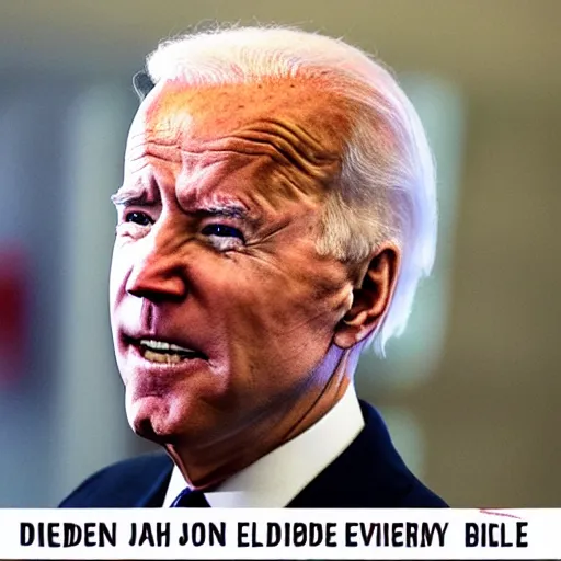 Prompt: Evil Joe Biden Electricity Beam Eyes