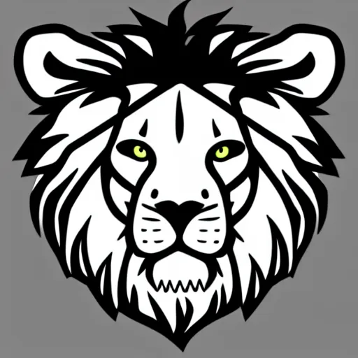 Image similar to lion vectorized, 4k