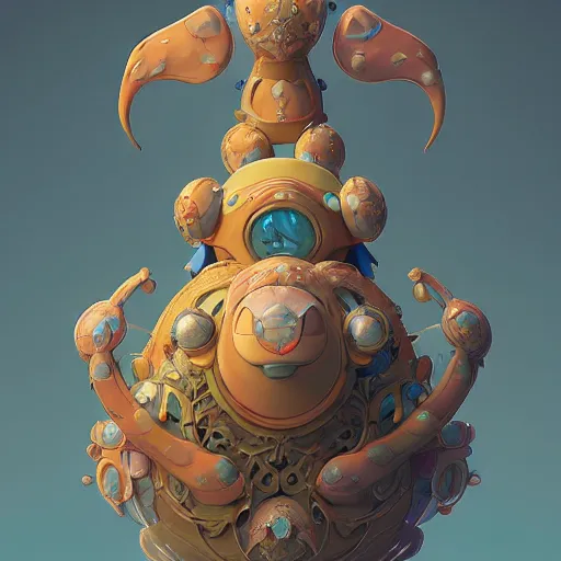 Image similar to a pokemon:: by beeple and James Gilleard and Justin Gerard :: ornate, dynamic, particulate, intricate, elegant, highly detailed, centered, artstation, smooth, sharp focus, octane render, 3d