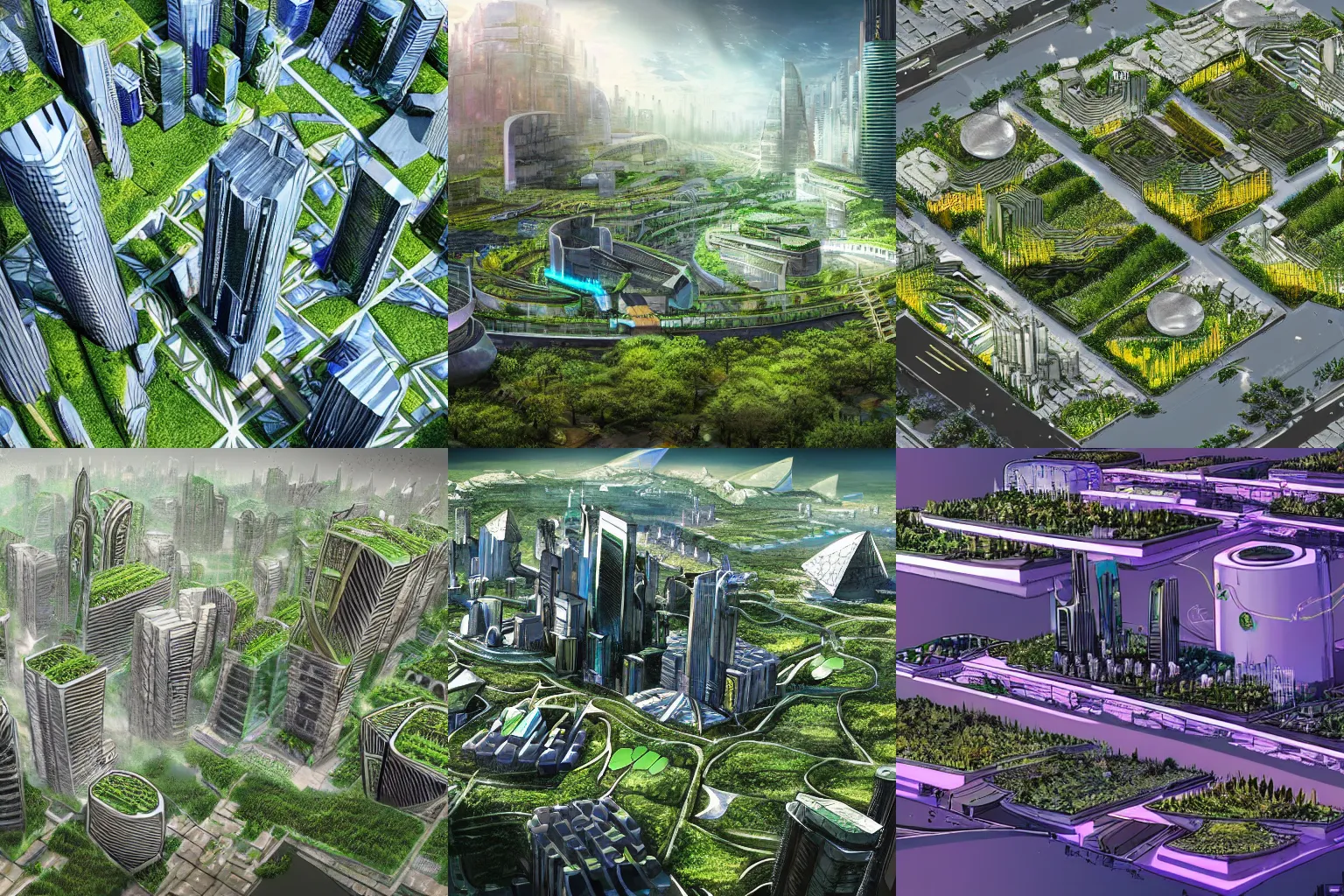 Prompt: Concept art of a futuristic Bitcoin megacity with plenty of vegetation, Bitcoin everywhere, utopia, highly-detailed