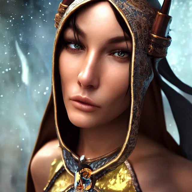 Image similar to perfectly centered close up portrait, magical mage, candid photography, highly detailed, character concept, unreal engine 5, by anne stokes