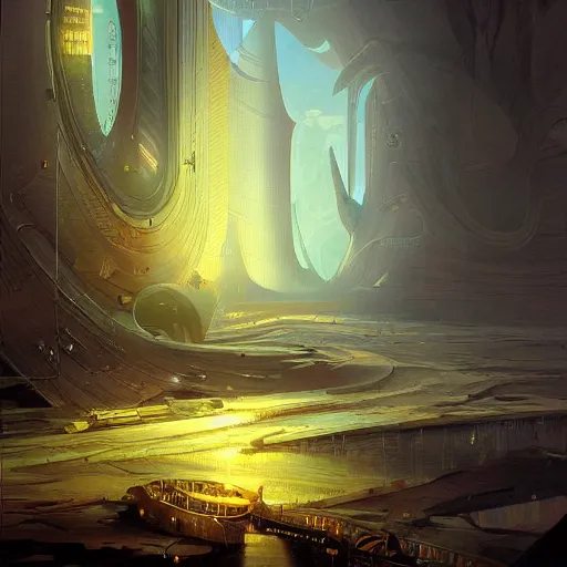 Image similar to a painting in the style of ludolf bakhuysen and in the style of stephan martiniere.