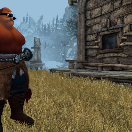 Image similar to Peter Griffin in Skyrim