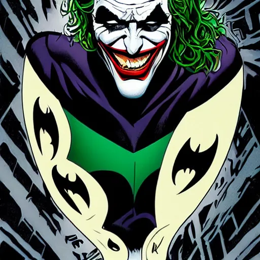 Image similar to the joker as batman