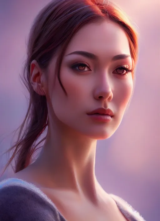 Image similar to photo of a gorgeous young woman in the style of stefan kostic, realistic, sharp focus, 8k high definition, insanely detailed, intricate, elegant, art by stanley lau and artgerm