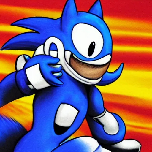 Image similar to Sanic goes fast 💨