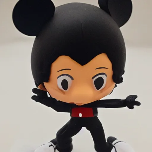 Image similar to single michael jackson, michael jackson, black panther, michael jackson, michael jackson, michael jackson, michael jackson, michael jackson, ( ( ( mickey mouse ) ) ), nendroid, stephen bliss style