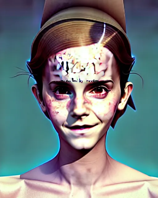 Image similar to beautiful full body Emma Watson smiling illustration by lois van baarle and loish and ross tran and rossdraws and sam yang and samdoesarts and artgerm and Cecil Beaton, Lee Miller, Irving Penn, David Bailey, 3D unreal 5, hyperrealistic, octane render, cgsociety, Photolab, Lightroom, 4K, Dolby Vision, Photography Award