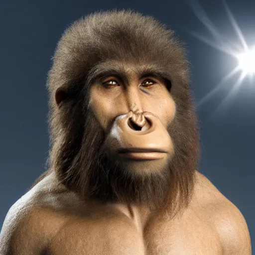 Image similar to Neanderthal interviewed on The Tonight Show, Homo neanderthalensis, 2022 TV footage, talk show