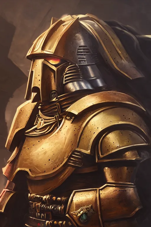 Image similar to armor portrait heros warhammer 4 0 k horus heresy fanart - the primarchs emperor by johannes helgeson animated with vfx concept artist & illustrator global illumination ray tracing hdr fanart arstation zbrush central hardmesh 8 k octane renderer comics stylized