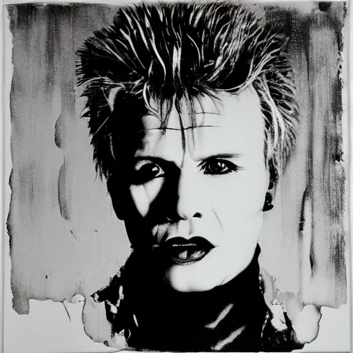 Image similar to billy idol by andy warhol, hd, detailed, 4 k, award winning