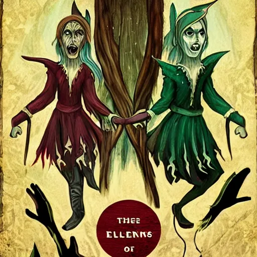 Image similar to book cover horror story about elves