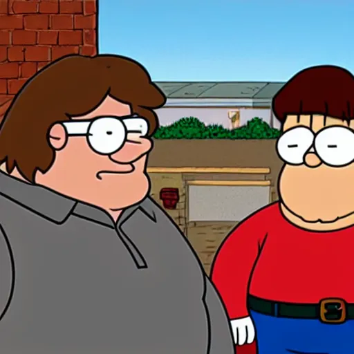 Prompt: Peter Griffin meets Roger Waters - Family Guy Episode, Family Guy, HDR, Clear Image, Dynamic lighting