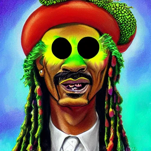 Image similar to a snoop dogg tennis ball monster, snoop dogg, colorful, digital art, fantasy, magic, chalk, trending on artstation, ultra detailed, professional illustration by basil gogos