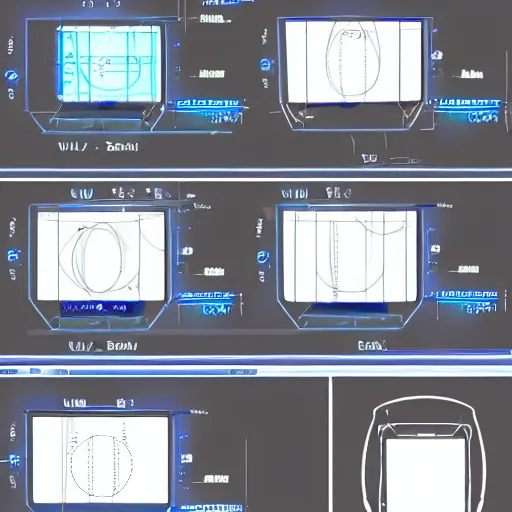 Prompt: uv light new concept, portable, technical schematic with notes