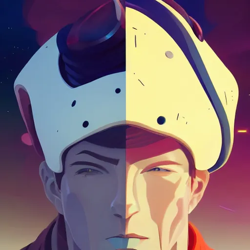 Image similar to face icon stylized minimalist space dandy, loftis, cory behance hd by jesper ejsing, by rhads, makoto shinkai and lois van baarle, ilya kuvshinov, rossdraws global illumination