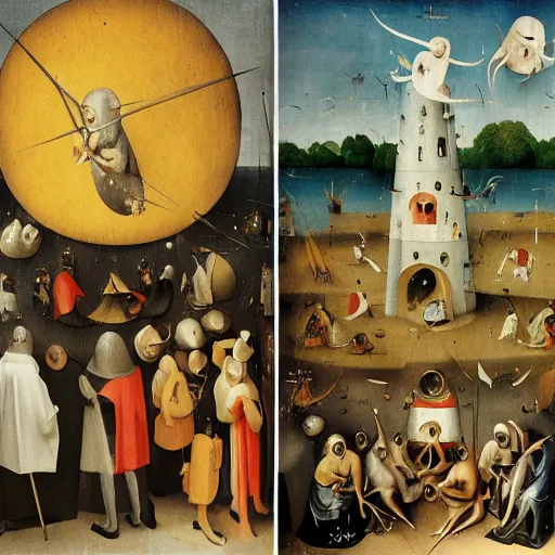 Image similar to 3 d hieronymus bosch paintings