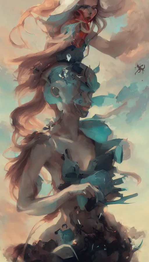 Image similar to portrait of cute girl, by peter mohrbacher