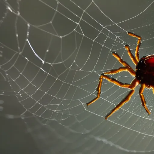 Image similar to high quality close-up photo translucent gelatinous spiders! macro lens , gorgeous highly detailedhigh quality low angle hd 8k sharp shallow depth of field