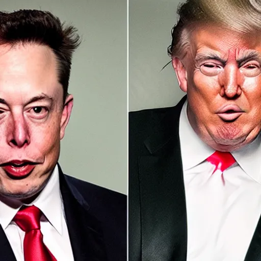 Prompt: trump and elon musk in a boxing ring