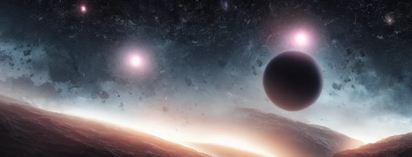 Image similar to a lone galaxy, in space, wide angle, tones of black in background, 8 k, volumetric lighting, insanely detailed and intricate, hyper realistic, octane render