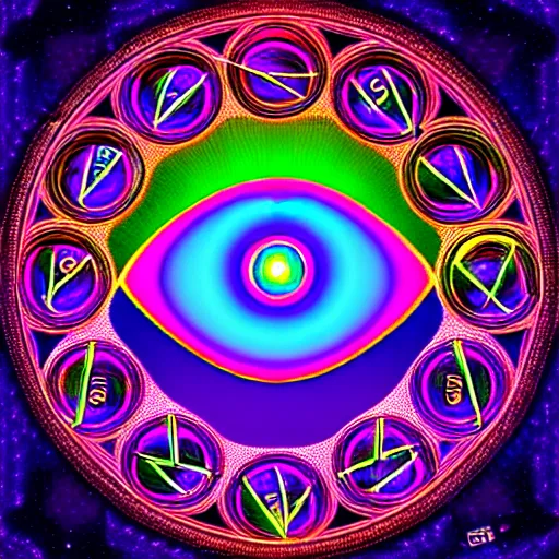 Image similar to dmt ego of death, over sacred geometry psychedelic hallucination, 8 k, high quality