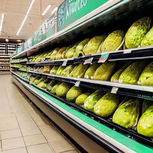 Image similar to a grocery store that only sells avocados