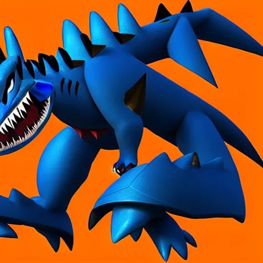 Image similar to garchomp in the style of { { { [ [ [ [ [ [ r. j. palmer ] ] ] ] ] ] ] } } }